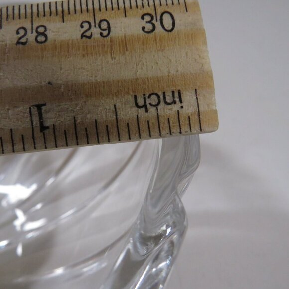 Heart Shaped Candy Trinket Dish Ribboned Glass #2 - Picture 11 of 13